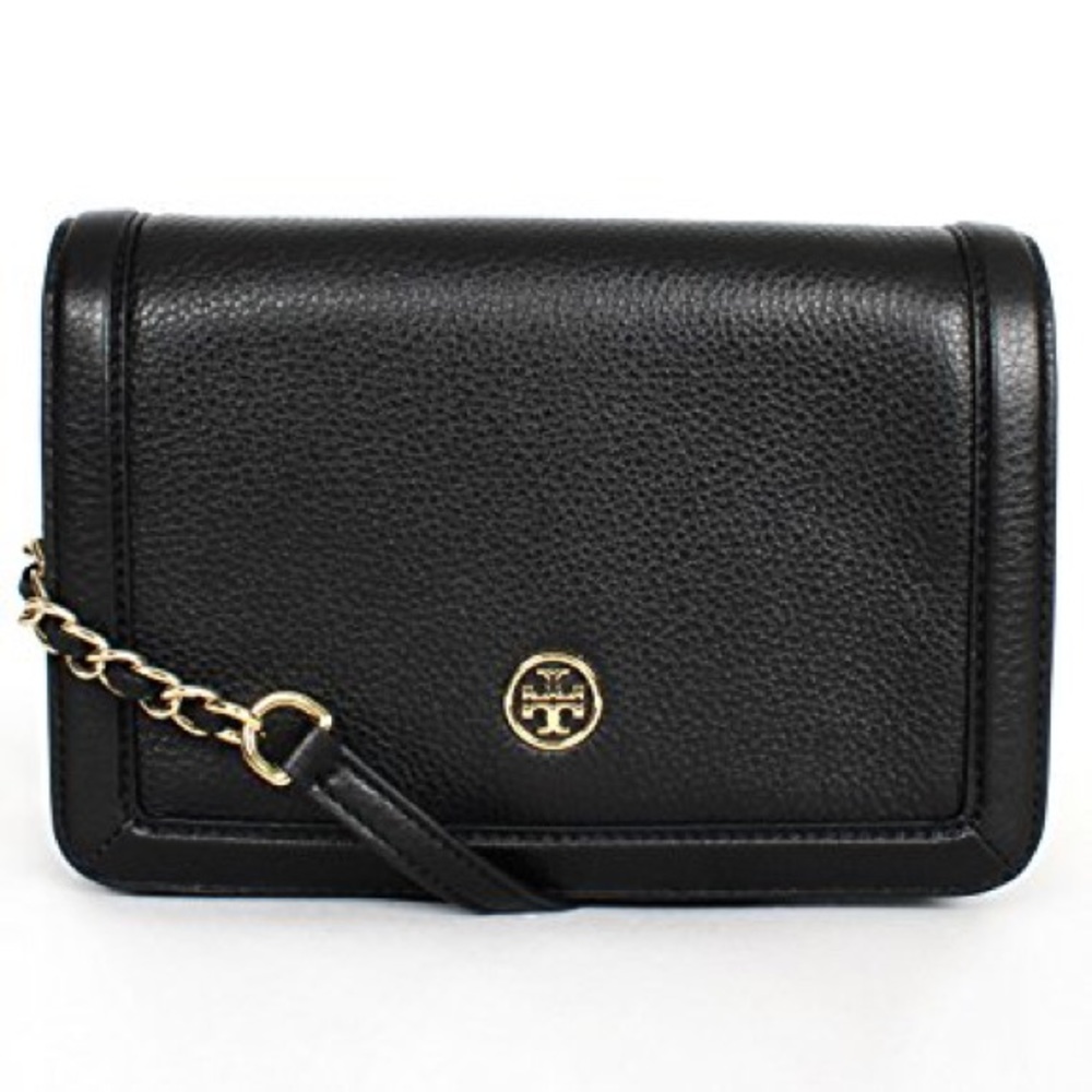 Tory Burch Landon Black Pebbled Crossbody